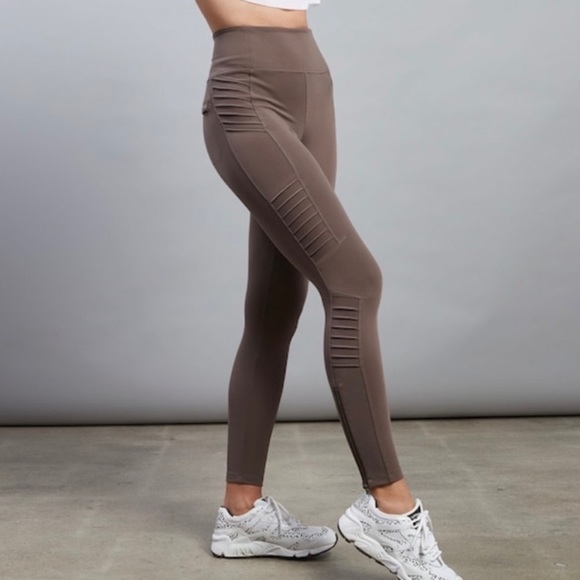 Athleta Pants - Athleta Delancey Moto Tight - Coffee House NWT!